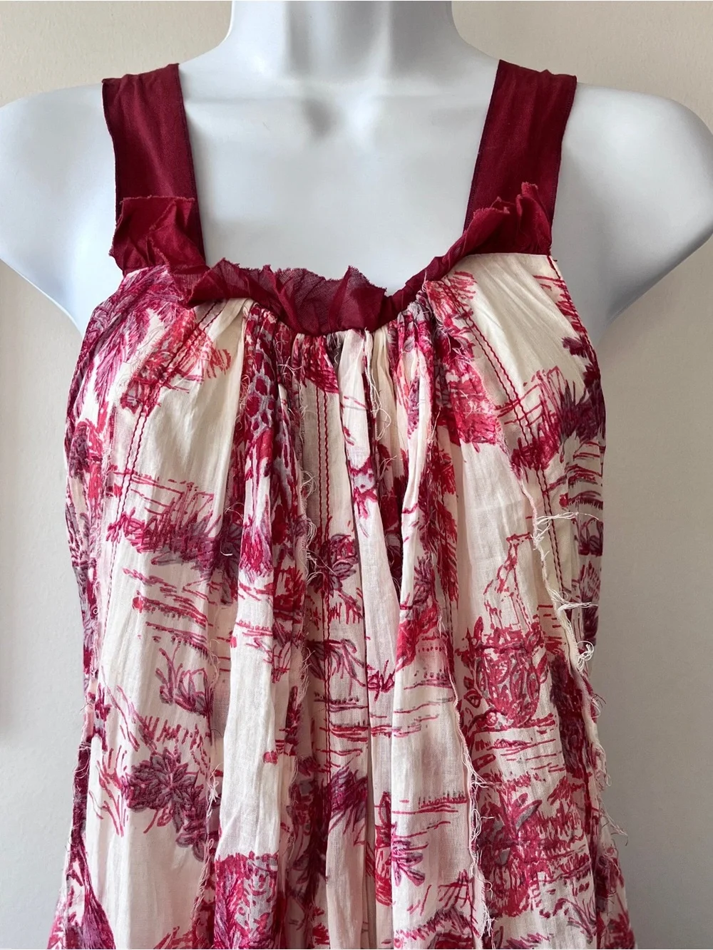 Free People Tropical Toile 100% Cotton Sleeveless Maxi Dress Size S